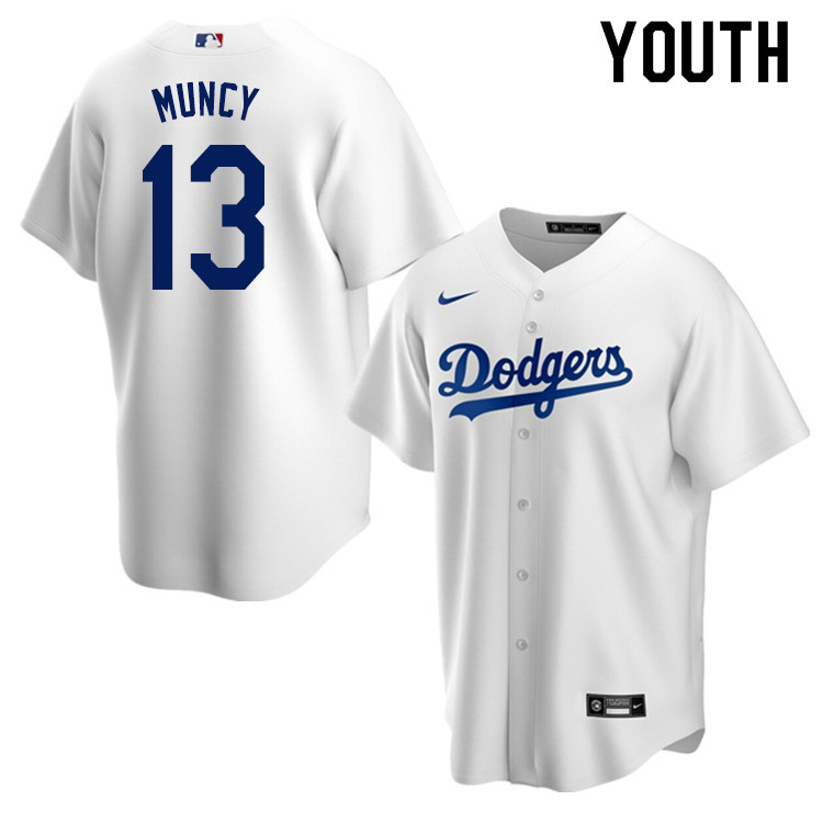 Nike Youth #13 Max Muncy Los Angeles Dodgers Baseball Jerseys Sale-White